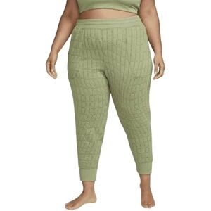 Women's Yoga Therma-fit Luxe Reversible Fleece Pants In Green, 1X